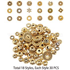 Тибетском стиле сплав Шарики прокладки TIBEB-PH0004-21AG