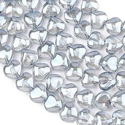 Гальванизированная нить из прозрачных стеклянных бусин&nbsp;EGLA-A045-01-PL02