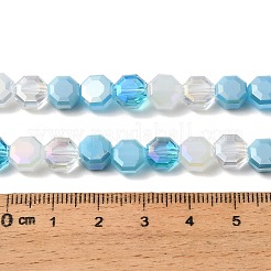 Fili di perle di vertro placcato&nbsp;EGLA-A048-01A-03
