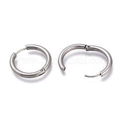 Pendientes de aro huggie de acero inoxidable 201 resistentes al deslustre&nbsp;EJEW-L256-05F-P