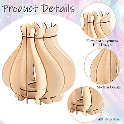 Vase puzzle en bois à faire soi-même&nbsp;AJEW-CN0008-16B