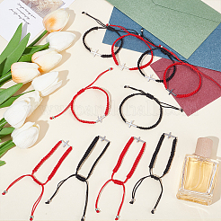 12 шт. 2 стиля регулируемых плетеных браслетов из полиэфирной нити для женщин и мужчин&nbsp;BJEW-UN0001-88B