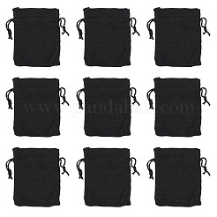 20 Stück rechteckige Beutel aus Polyester-Imitat-Sackleinen mit Kordelzug&nbsp;ABAG-TA0001-95D