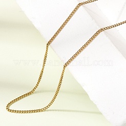 Colliers unisexes à maillons gourmette en acier inoxydable 304 de 1.5 mm&nbsp;NJEW-P356-15G