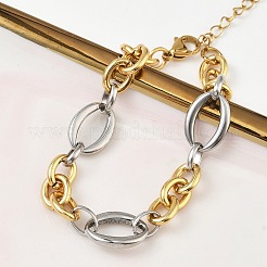 Figaro-Kettenarmbänder aus 304er Edelstahl für Damen&nbsp;BJEW-A169-09GP