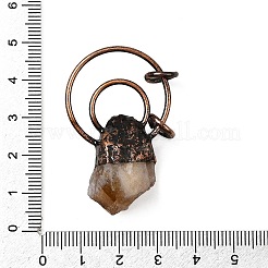 Большие подвески из натурального кианита и желтого кварца G-B149-04R-01