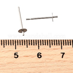 Фурнитура для сережек-гвоздиков из нержавеющей стали 304&nbsp;STAS-D370-02P-01