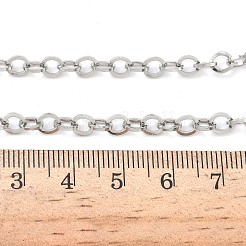 Collane con catena rolo in acciaio inossidabile 304&nbsp;NJEW-Z102-01P