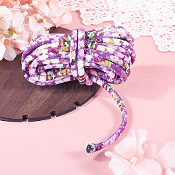 Cordon en polyester imprimé floral ethnique de 5 m&nbsp;OCOR-TA0003-94A