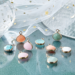 12 шт. подвески из натурального белого нефрита 6 цветов&nbsp;G-SC0002-08B