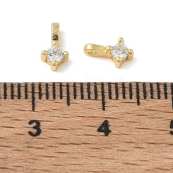 Messingpflaster klare Zirkonia Charms&nbsp;CU-CBA9FFD-11G-04