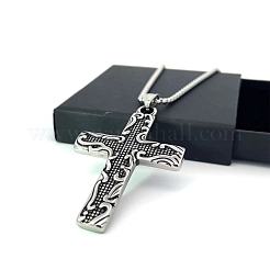 Крест из нержавеющей стали мужские винтажные хип-хоп подвески ожерелья HX7387