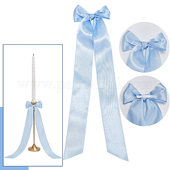 24 шт. двухцветный полиэстеровый бант для украшения свечей&nbsp;HJEW-AR00027