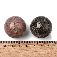 Сферические бусины из натурального родонита без отверстий&nbsp;G-I367-05-13