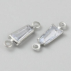 Латунные подвески из прозрачного кубического циркония&nbsp;PALLOY-WH0116-02P-02