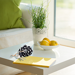 6шт тканевая эластичная резинка для волос/резинка для волос брелок&nbsp;KEYC-FG0001-12