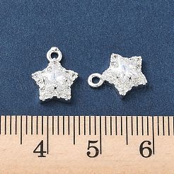 Messing micro pave klar zirkonia charme&nbsp;KK-P355-04S