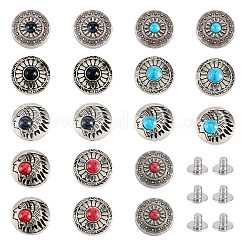36 шт. 9-х стилевых декоративных заклепок из сплава BUTT-SW0001-02