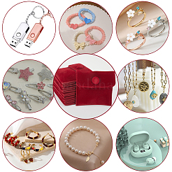 Квадратные бархатные сумки для украшений TP-BBC0001-05A