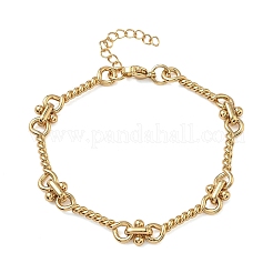 Armbänder aus gedrehten Seilgliederketten aus Edelstahl 304 für Damen&nbsp;BJEW-A160-06G