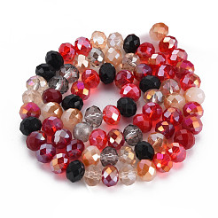 Стеклянные бусины с гальваническим покрытием  EGLA-S194-18D