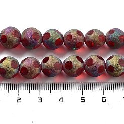 Стеклянные бусины с гальваническим покрытием &nbsp;EGLA-P057-02A-01