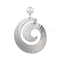 Спиральные серьги-гвоздики из нержавеющей стали 304 EJEW-JE06331