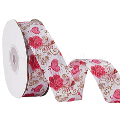 1 рулон полиэстеровой репсовой ленты с принтом SRIB-CY0001-15