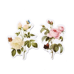 50 stücke cartoon blume papier aufkleber etikettensatz&nbsp;X-DIY-G066-05
