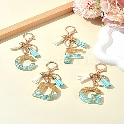 Porte-clés pendentif en résine époxy transparente&nbsp;KEYC-FS00022-26