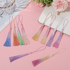 40 шт. 10 стиля полиэстеровых подвесных украшений с кисточками&nbsp;AJEW-CY0001-53