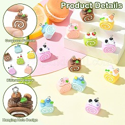 30 шт. 6 цвета непрозрачные подвески из смолы&nbsp;RESI-CJ0004-77