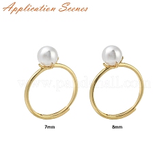 Плоские круглые латунные регулируемые кольца&nbsp;LS-KK-G527-01B-G