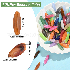 100 шт. акриловые бусины с имитацией рисовых камней&nbsp;OACR-SP0001-66