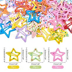 60 шт. 3 стильных симпатичных железных заколки-кнопки с распылителем PHAR-NB0001-07