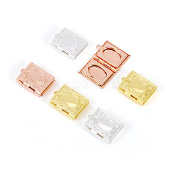 6 шт. 3-х цветные латунные подвески-медальоны KK-TA0001-98