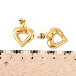 Серьги-гвоздики из нержавеющей стали 304 EJEW-M073-04G-01