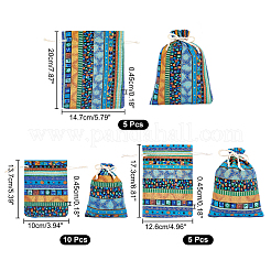 20 Stück 3 Stile Nationalstil Stoff-Aufbewahrungstasche&nbsp;ABAG-CA0001-09