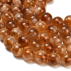 Colliers de perles de citrine naturelle en forme de cœur&nbsp;G-L663-A02-12mm
