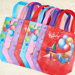 8 pz 4 stili sacchetti regalo pieghevoli riutilizzabili in tessuto non tessuto con maniglia&nbsp;ABAG-GF0001-19D