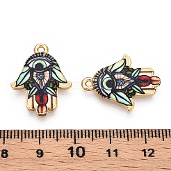 Подвески из сплава светлого золота с принтом ENAM-N056-206E