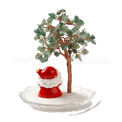 Decorazioni per alberi di natale in scaglie di avventurina verde naturale&nbsp;DJEW-K028-02A