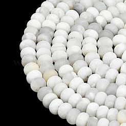 Натуральные белые сумасшедшие агатовые бусины&nbsp;G-P575-A04-8x5mm-03