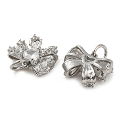 Латунь со стеклянными подвесками со стразами KK-H455-17P