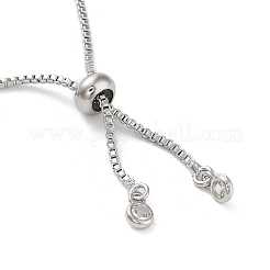 Регулируемые латунные браслеты-слайдеры с круглыми бусинами&nbsp;BJEW-D039-31C-P