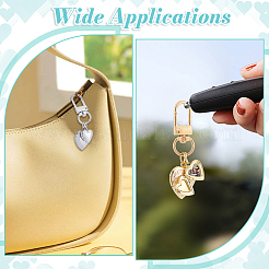 4 шт. 2 стиля сердце 316 нержавеющая сталь и латунь медальон подвеска украшения&nbsp;HJEW-NB00320