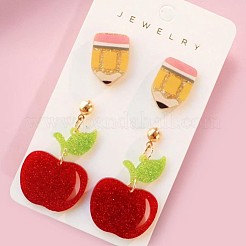 2 пара акриловых висячих сережек-гвоздиков&nbsp;FS-WG828AA-01