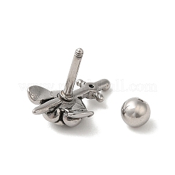Boucles d'oreilles à tige en acier inoxydable 304&nbsp;EJEW-K260-03C-AS