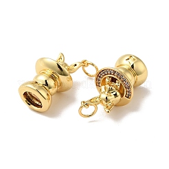 Покрытие стойки латунь микропаве прозрачные подвески из кубического циркония KK-H431-03G