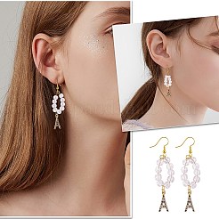 Подвески из кубического циркония с покрытием из латуни&nbsp;KK-SZ0001-82